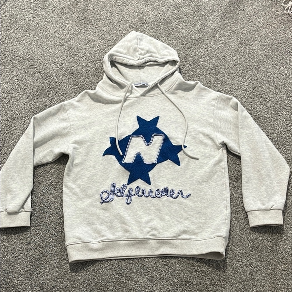 Aelfric Eden Gray and Blue Logo Hoodie